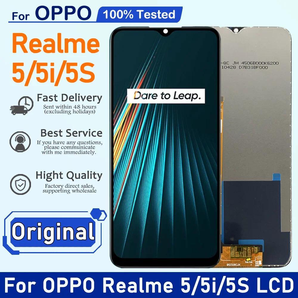6.5 in For Oppo Realme 5 5i 5s LCD splay Tou Screen gitizer Assembly For Realme5 RMX1911 RMX1925 RMX