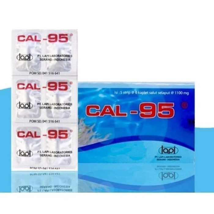CAL-95 / CAL95 / CAL 95 30 kaplet suplemen kalsium tulang