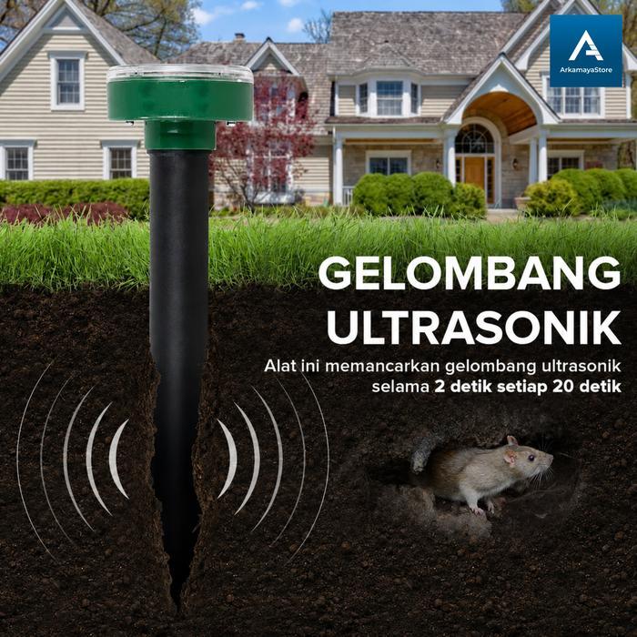 Ready Stok alat pengusir tikus ultrasonic tancap solar power kebun taman sawah
