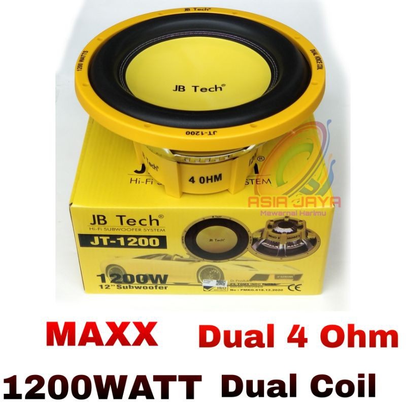 Subwoofer 12 Inch JBTech JT-1200 1200 Watt
