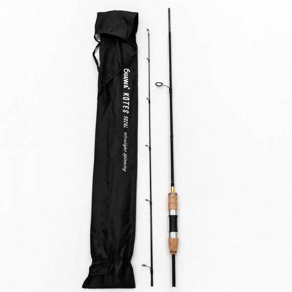 OGAWA Kotes 502UL Joran Pancing Spinning 2-4LB 150cm Hollow Carbon Stream Rod Lure 0.8-2.0g 7Ring Gu