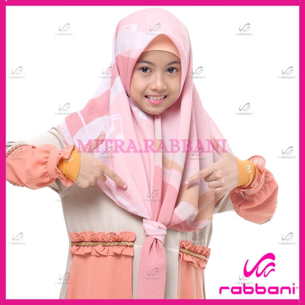 DISKON RABBANI ORI - DISKON baju muslim anak Bani Batuta - Kerudung Segi Empat Zahira Comel Qadira b