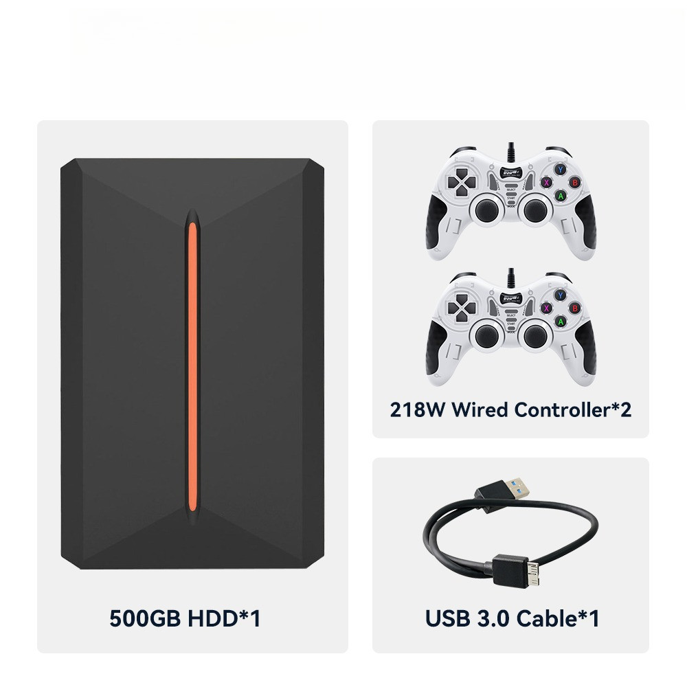Launchbox 500G Emulator Gaming HDD With 3700+ 3D/PC Games Portable Game Consoles For PS4/PS3/PS1/Swi