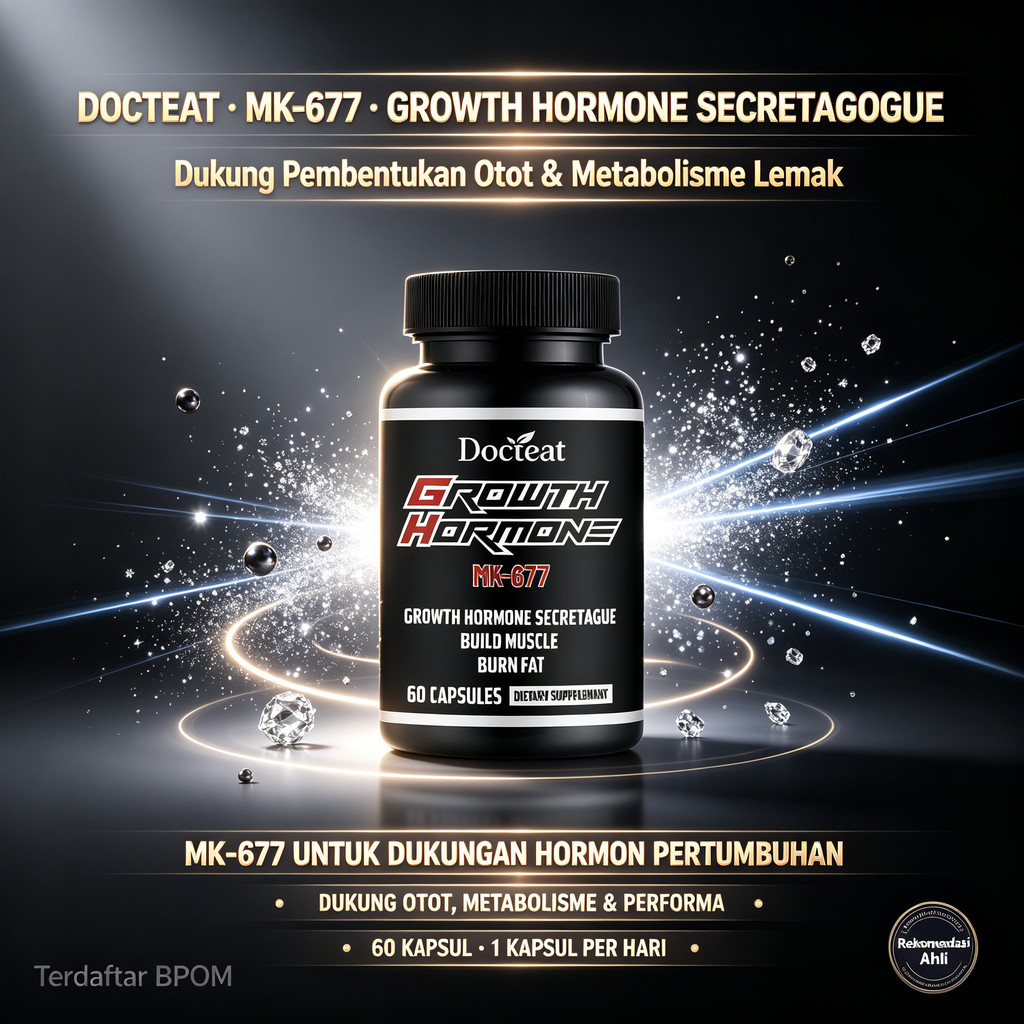 Docteat MK-677 60 Kapsul, Growth Hormone Secretagogue, dukung pembentukan otot & metabolisme lemak l