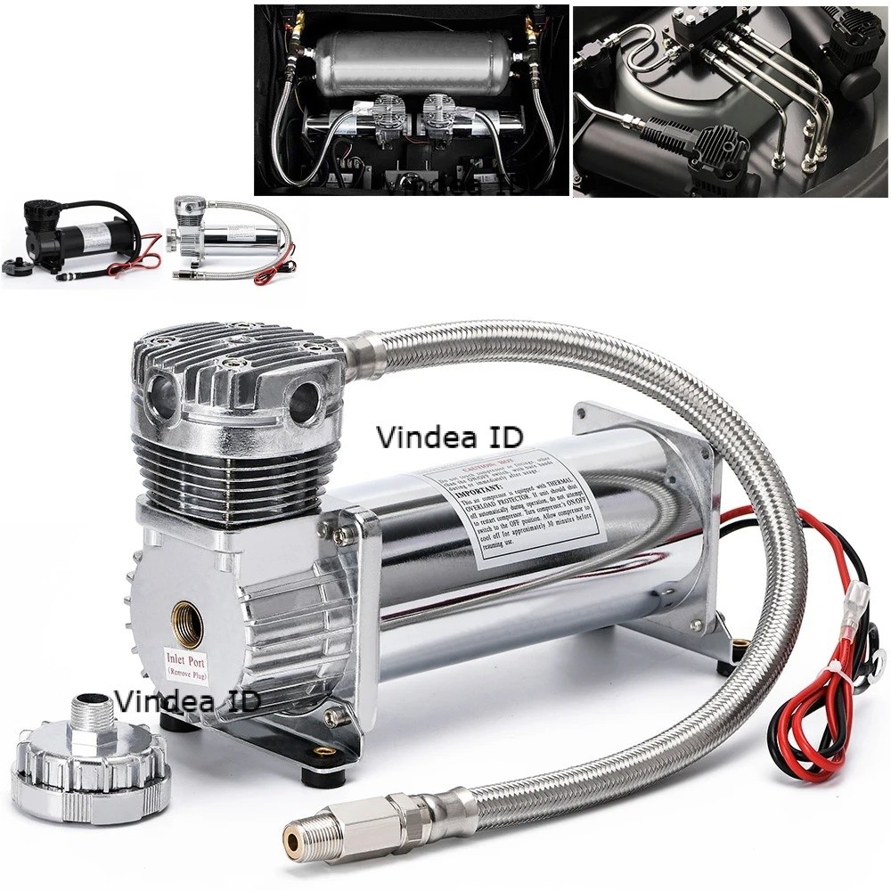 Motor Kompresor Angin Portable 12V 200 PSI Air Suspension Compressor Pump 180W