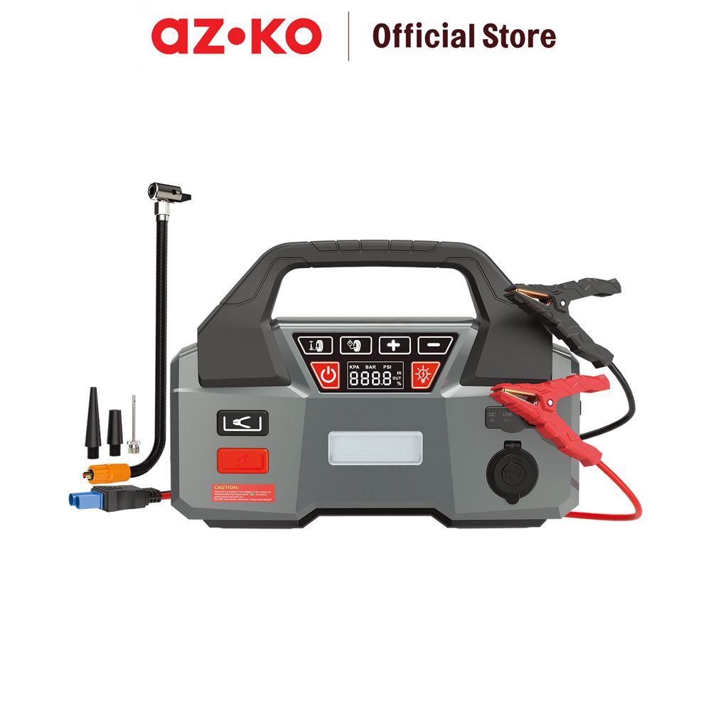 AZKO Otto Klasse Jump Starter Dengan Inflator & Powerbank 20000 mAh - Abu-abu Booster Aki Starter Mo