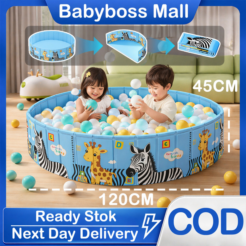 Kolam Renang Anak Lipat Portable Anti Bocor Kolam Bola Bayi Mainan Indoor Outdoor Rumah Anak