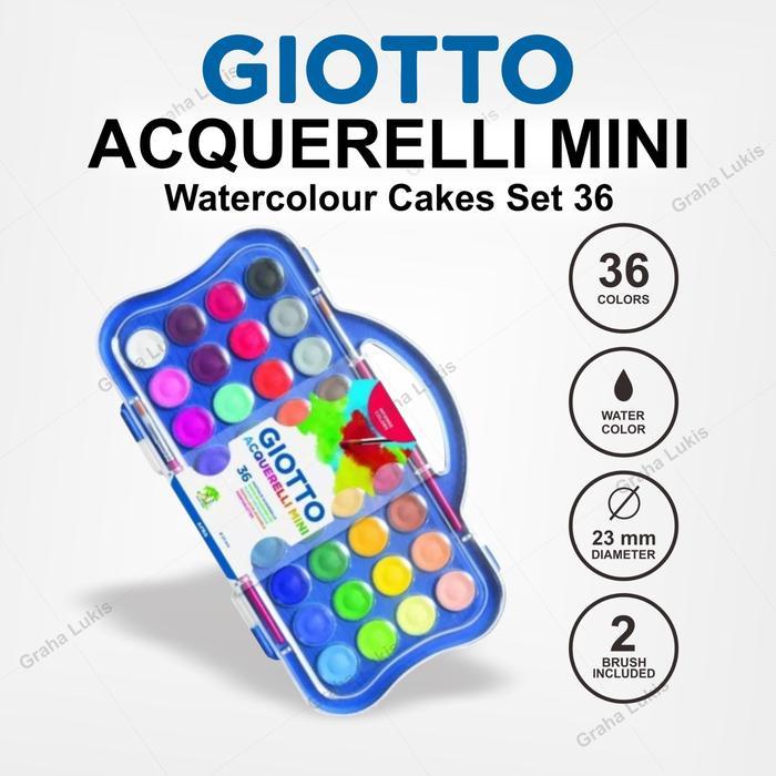 Giotto Acquerelli Mini Watercolor Set 36 Cat Air Giotto Mini - Giotto Mini 36