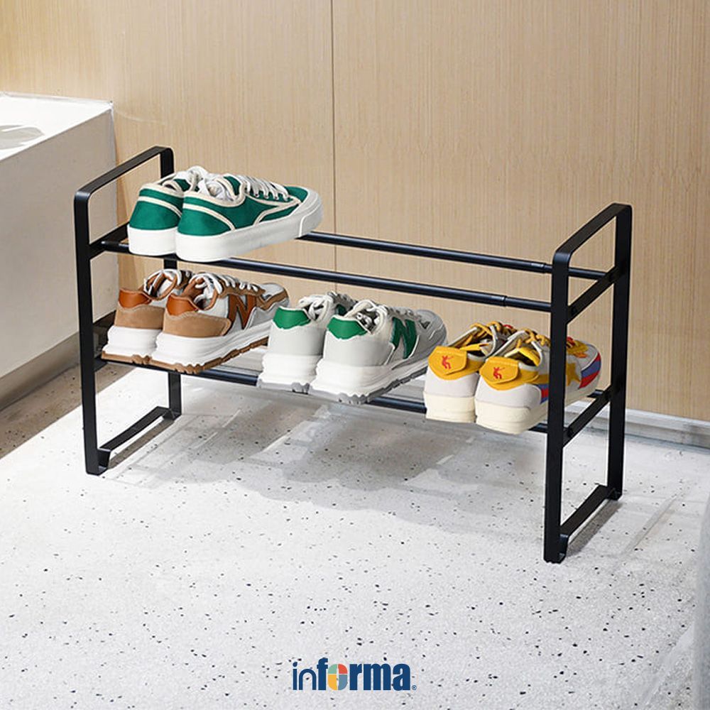 Informa Nash Rak Sepatu Extendable - Hitam Shoe Rack Lemari Sepatu Kotak Sepatu Tempat Sepatu