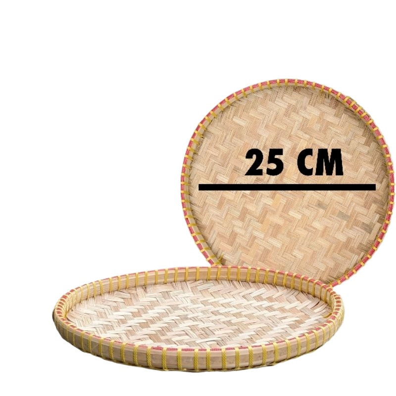 Tampah bambu 25 cm piring Bambu Tampah Kecil