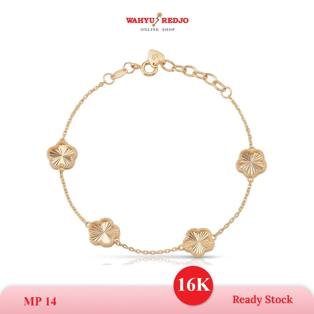 WAHYU REDJO - GELANG EMAS 16K MODEL BUNGA GOLD ELEGAN & DAILYWEAR (PMR)