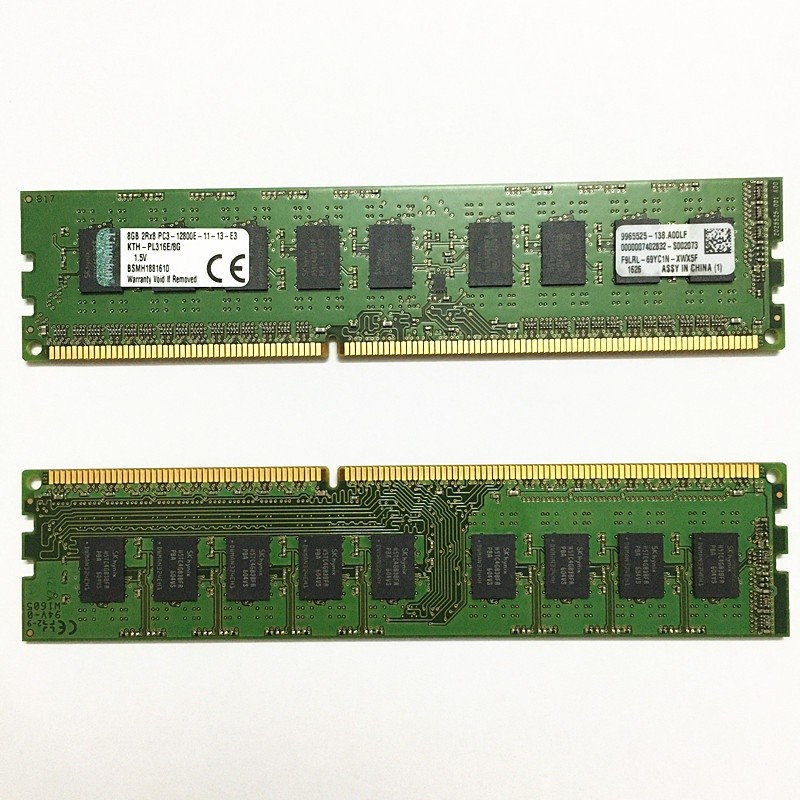 1/2/4PCS Kingston DDR3 DDR3L ECC RAM 4GB 8GB 1333MHz 1600MHz 1866MHz 240pin PC3-12800E ECC Unbuffere