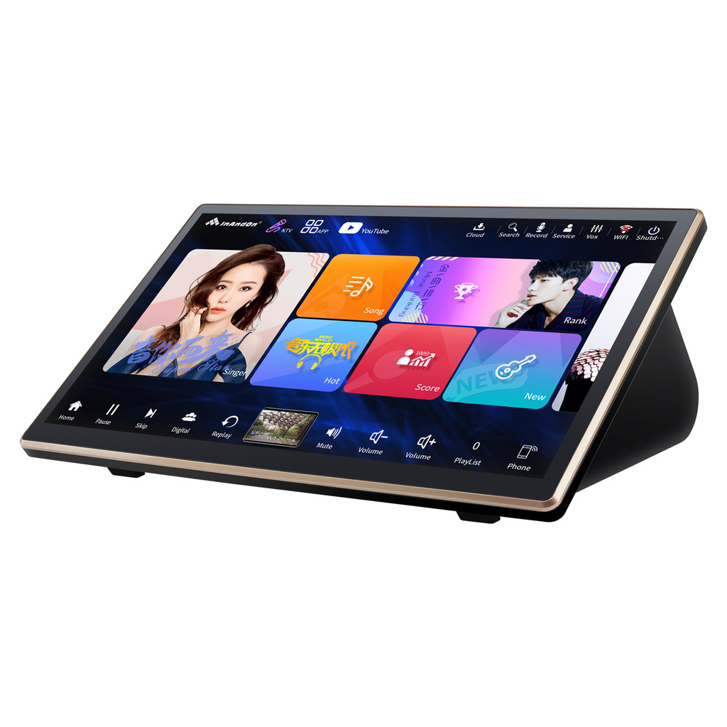 2025 InAndOn Karaoke Player Chinese KV-V5 Max, 18.5 inch Touch Screen 650K Cloud Song Real-time Scor