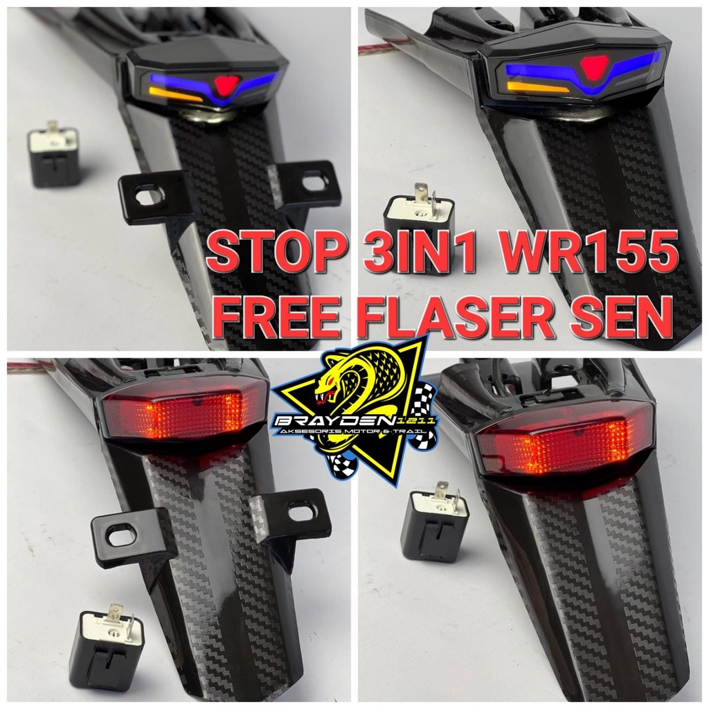 RIZQIJAYA  STOP LAMP 3IN1 WR155 / LAMPU STOP WR155 / STOP LAMP WR155
