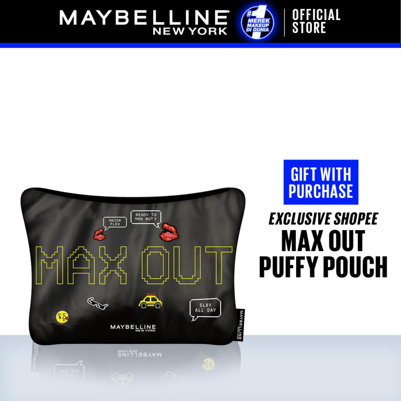 (FREE GIFT - DO NOT ORDER) MAYBELLINE OFFICIAL GWP EXCLUSIVE SHOPEE - MAX OUT PUFFY POUCH
