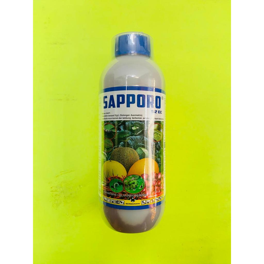 INSEKTISIDA pengendali ulat SAPPORO 52 EC kemasan 1 liter 500ml