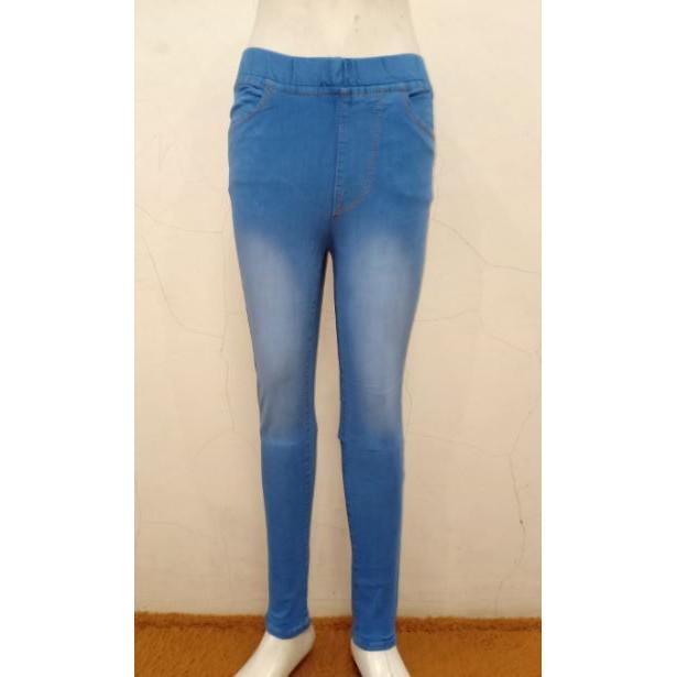 LEGGING JUMBO JEANS PINGGANG KARET LEGGING JEANS BIG SIZE JEANS WANITA - Navy, request pembeli