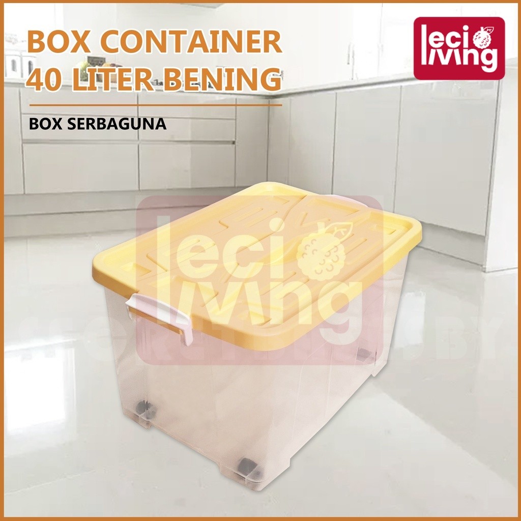 BOX CONTAINER 40 LITER + RODA - Kontainer Box Plastik / Container Box