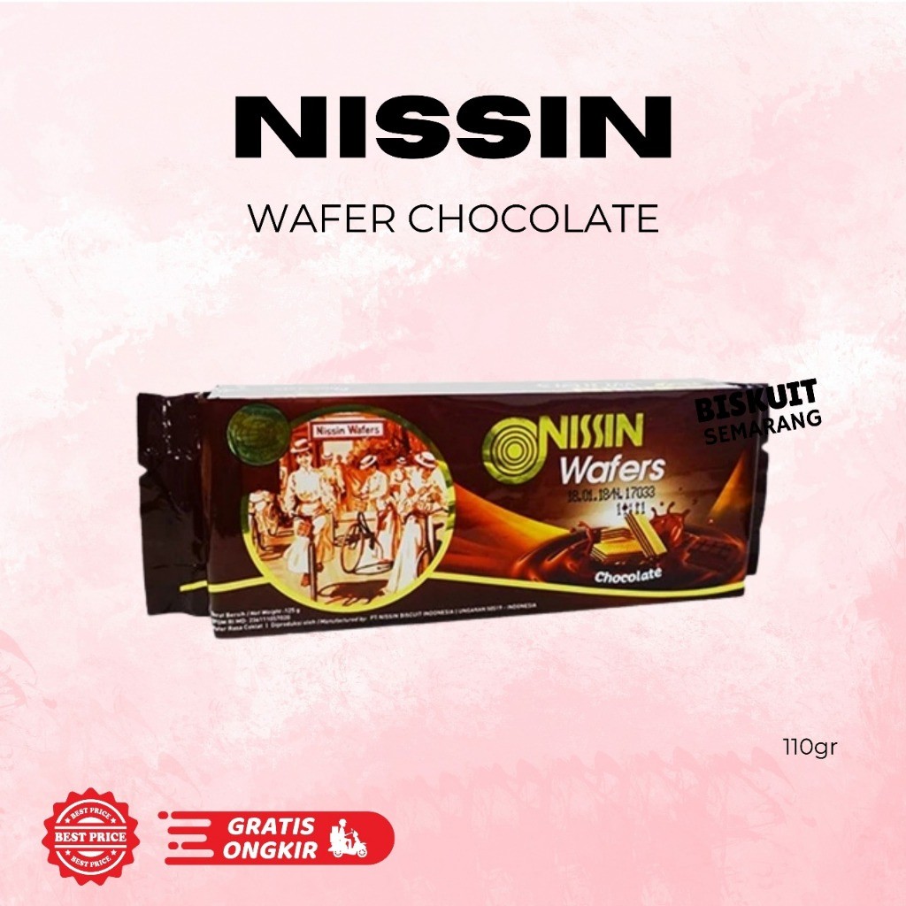 Nissin Wafer Chocolate 110gr Nissin Wafer Bungkus Coklat