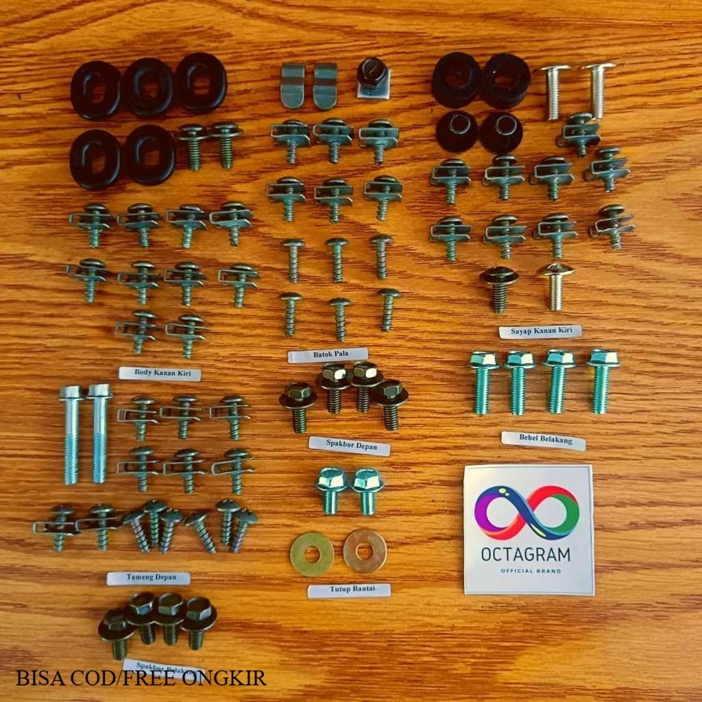 Gratis Ongkir/ Baut Jupiter Mx 135 Old Full Set/ Full Body Jupiter Mx 135 Old/ Baut Body Jupiter Mx1