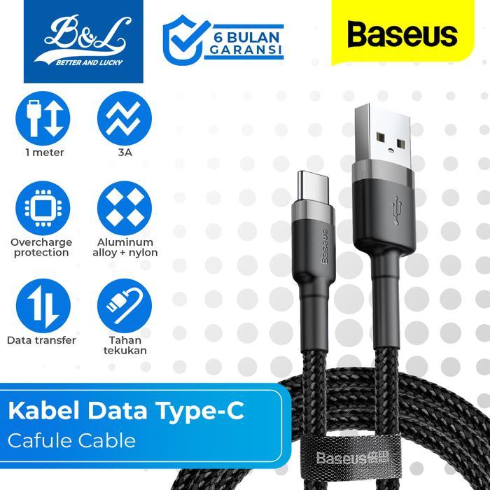BASEUS Cafule Kabel Data USB Type-C 3A QC 3.0 Braided