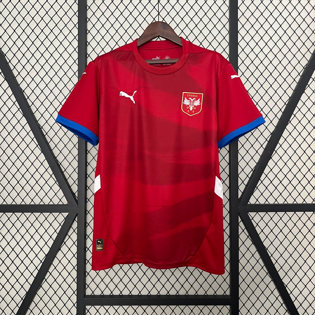 Jersey 2024 Serbia Home A36 T shirt pria
