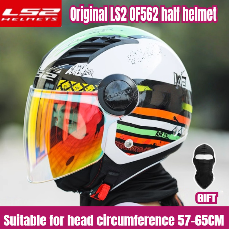 LS2 OF562 Summer Open Face Motorcycle Helmet Men Women Motocross 3/4 Half Face Helmet Original Motor