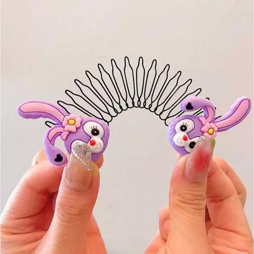 Sirkam rambut anak motif kartun lucu jepit sanggul