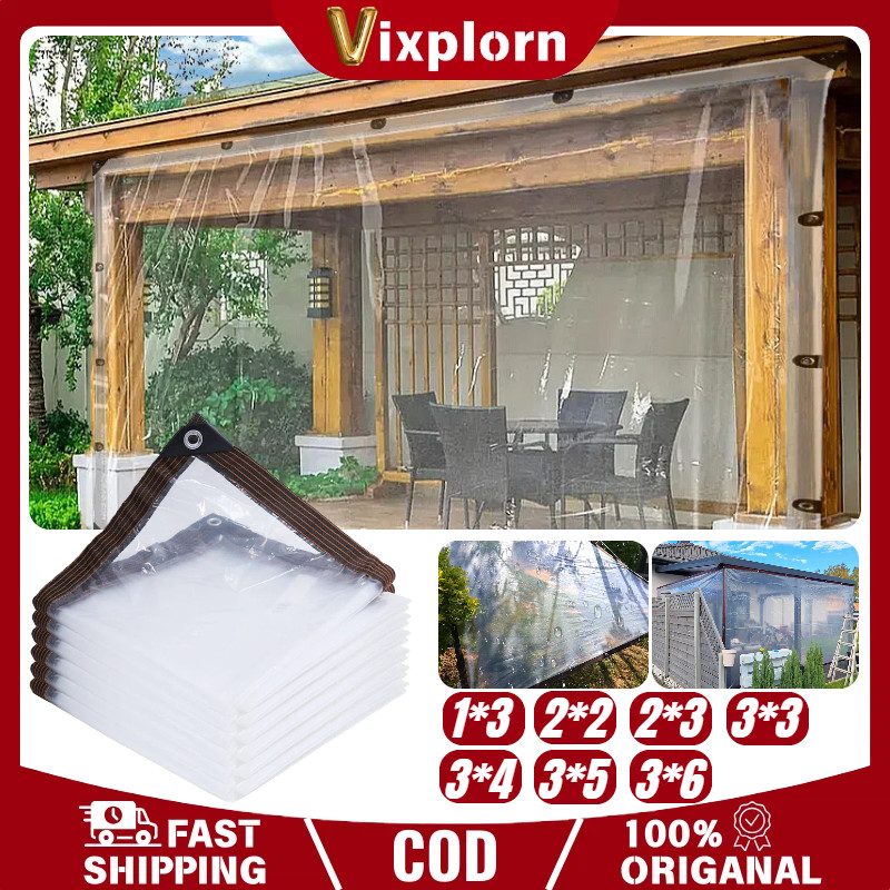 Vixplorn PE Tirai Plastik Transparan / Tirai Plastik Plastik UV Green House Anti Air