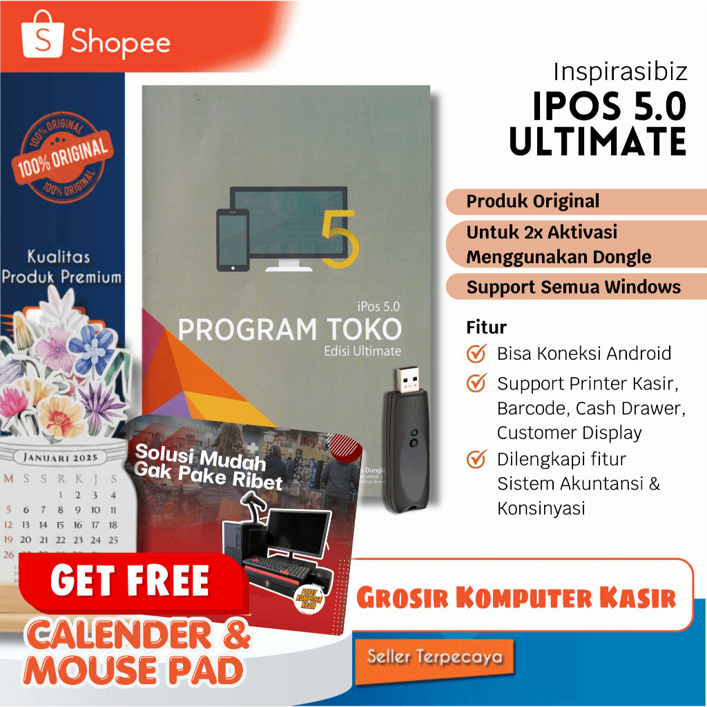 Program Kasir Toko IPOS 5 Ultimated [DONGLE EDITION] | Program Kasir IPOS 5 | Program Kasir Toko Sem