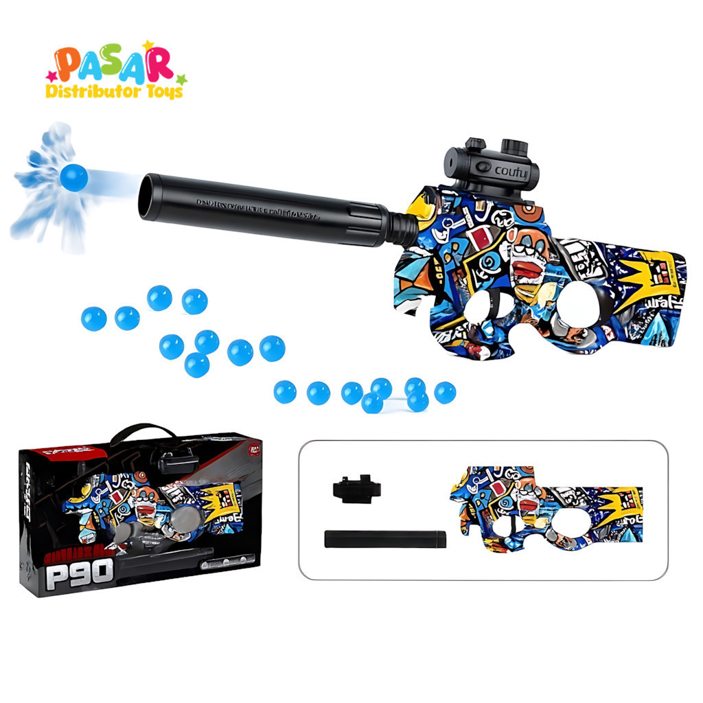 Mainan Anak HERO SUB MACHINE P90 TSG-032 Mainan Tembakan Water Bubble Outdoor Battle Seru Anak Laki
