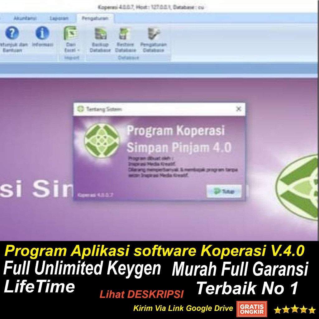 Program aplikasi software Koperasi V.4.0 Full Unlimited Keygen