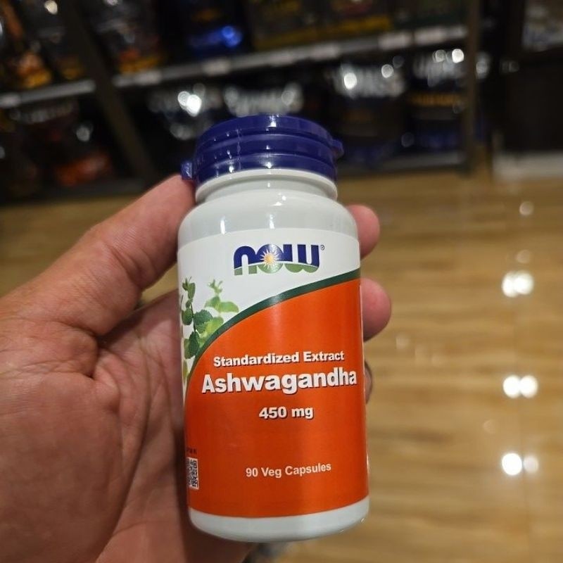 Now Foods Ashwagandha 450 mg 90 Capsul Aswaganda Standardized