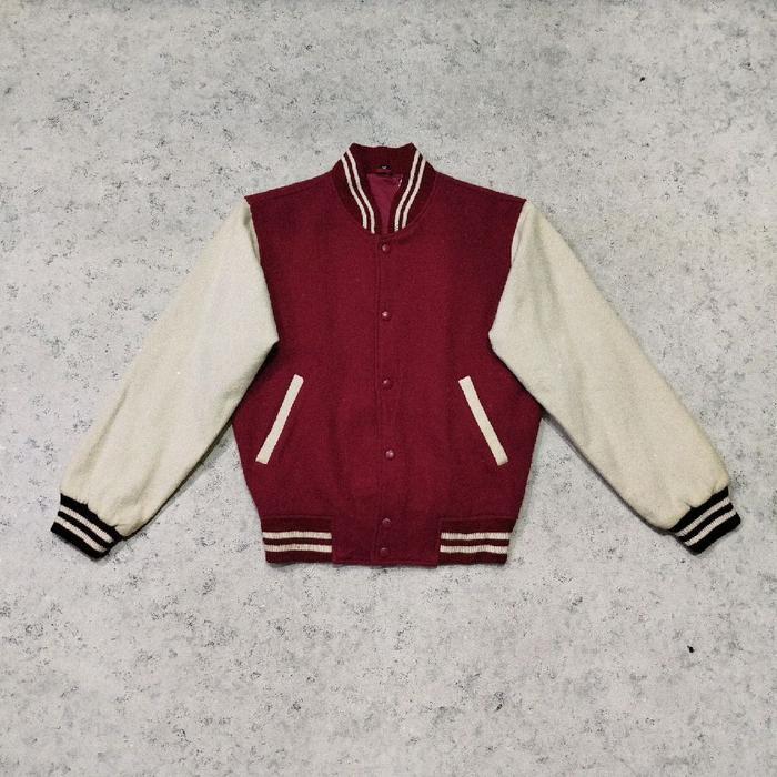 jaket Varsity bomber merah putih UNBRAND jaket baseball kemerdekaan murah bagus