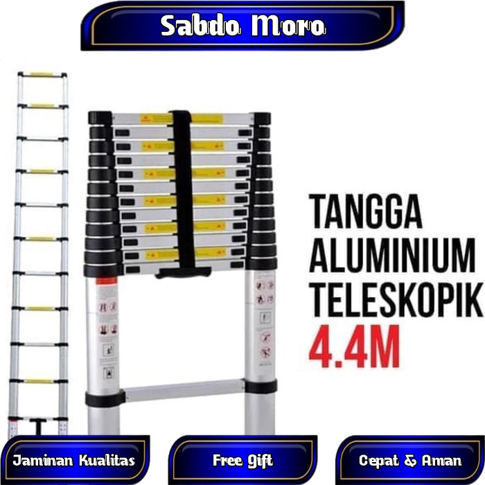 Tangga 4.4 m Lipat Alumunium / Telescopic Ladder 4,4 Meter Tangga
