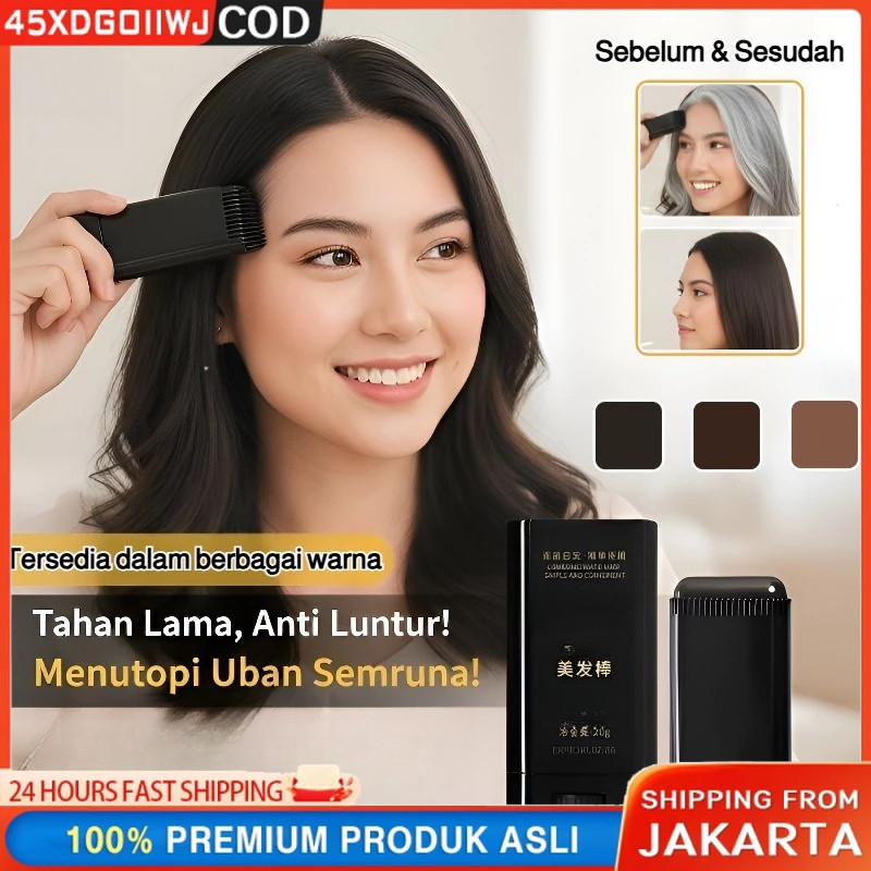 Kirim Dalam 24 Jam  Penutup Uban Permanen/Alat Semir Rambut /Cat Rambut /Penghitam Rambut Uban Perma