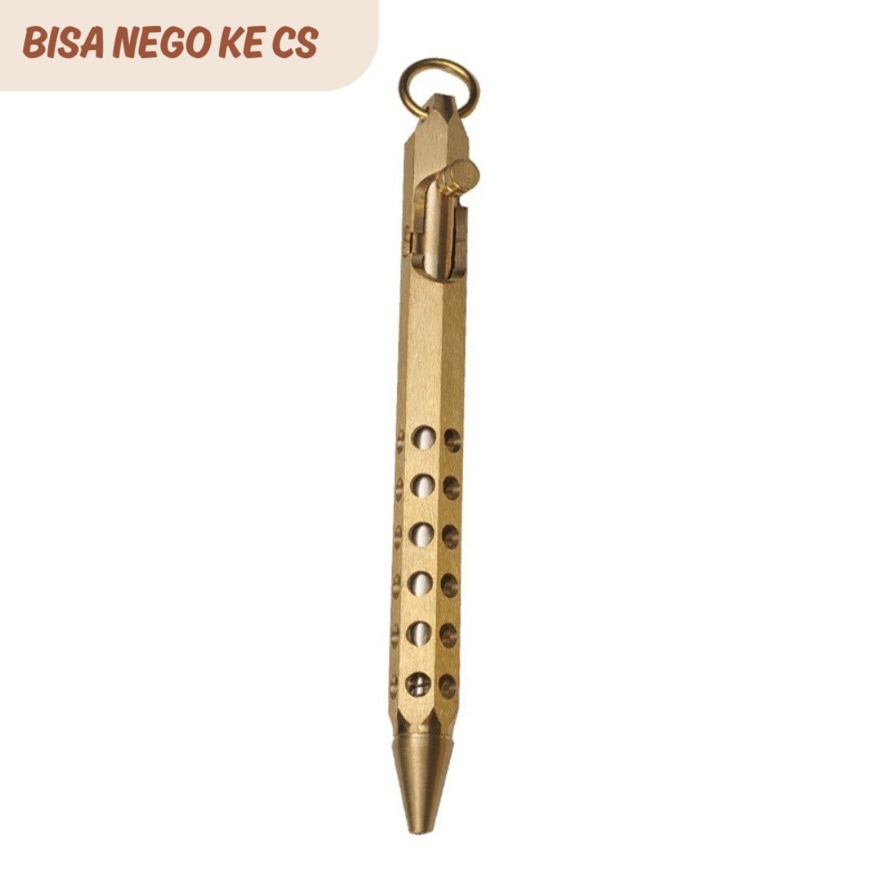 Creative Brass Bolt Action Ballpoint Pen Business Signature For Student Office Sleek Bolt Action Bol