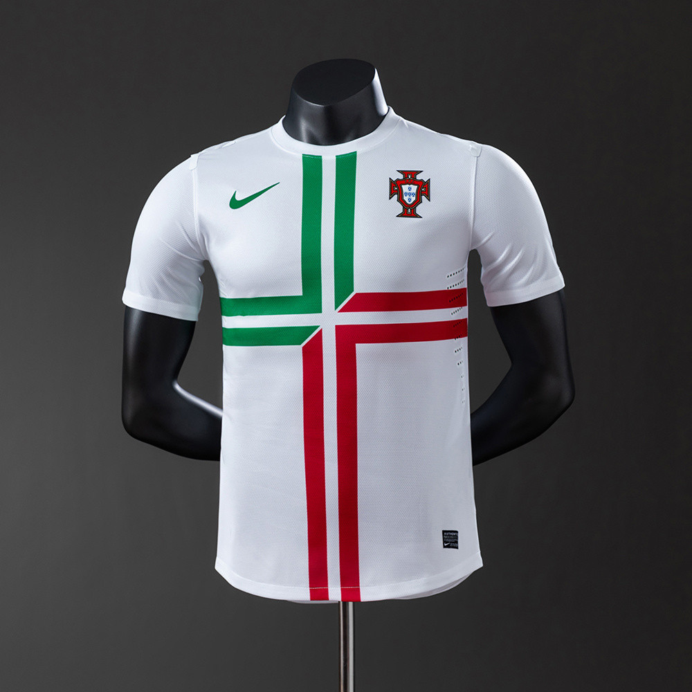 Jersey Portugal 2012 Away Player Version Retro T shirt pria
