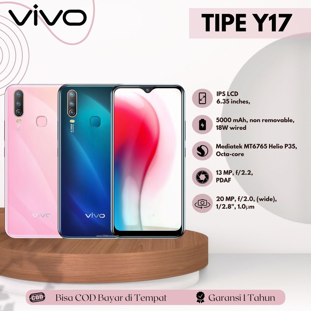 HP VIVO Y17 RAM 8/256GB Garansi Toko 1 Tahun Murah