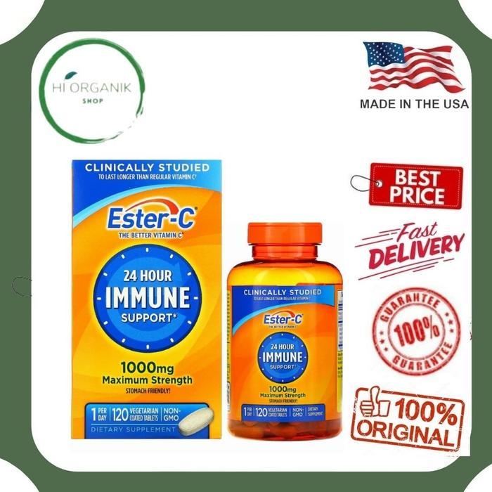 Nature's Bounty Ester C 1000 mg 24 hour immune support 120 Tabs
