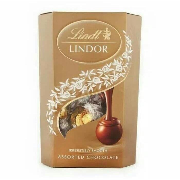 [nobitafamily] Coklat Lindt Lindor Chocolate Milk Assorted Dark Cokelat Truffle Box Cornet Premium S