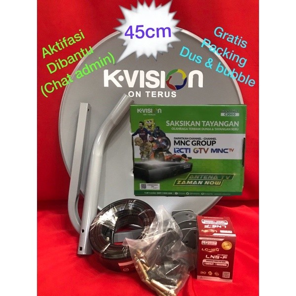 Paket parabola 45cm KVision Receiver Bromo C2000