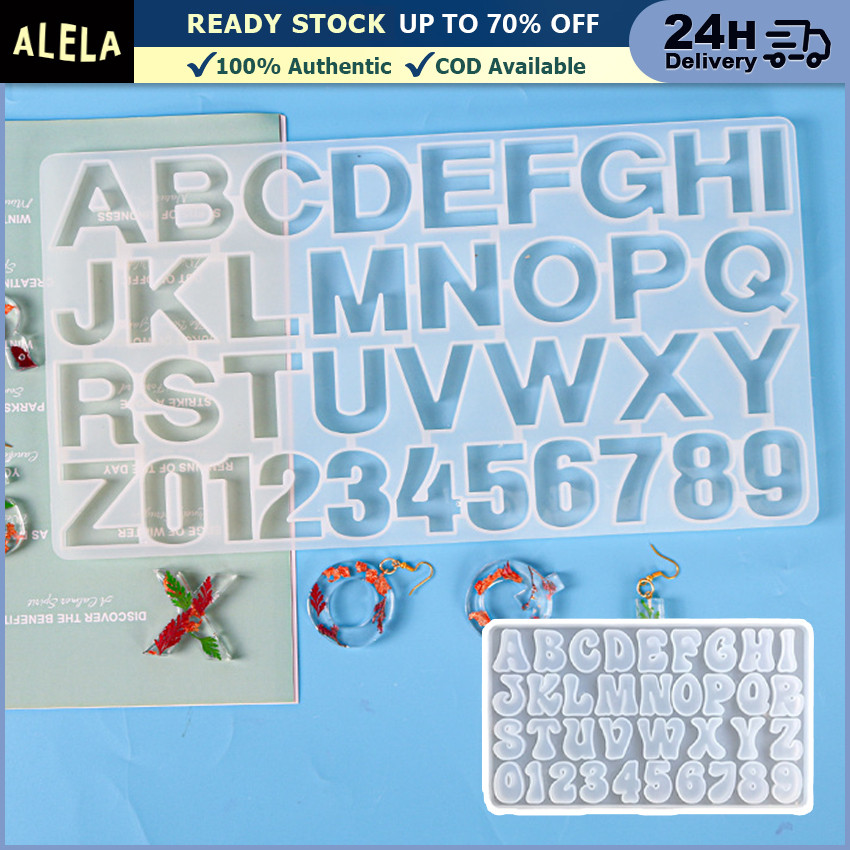 cetakan resin huruf / cetakan resin alfabet / letter silicone resin mold / alphabet silicone resin m