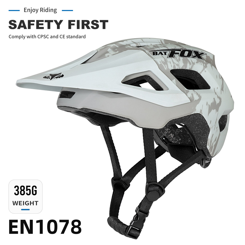 BATFOX Men's Bicycle helmet MTB  Lightweight Mountain Bike Cross Country Bike Helmet Comfort Lining 