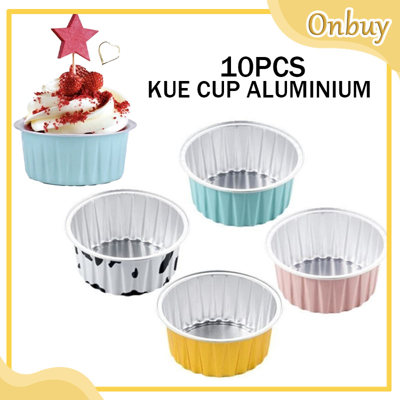 Puding cupcake Box Cupcake Alumunium Foil Cup Tray Cupcake Alumunium Foil  Cetakan Kue Cup Kue Desse