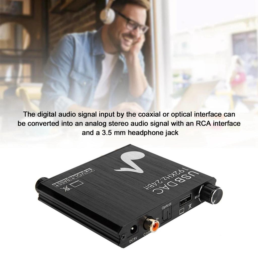 AY107  Converter DigitaltoAnalog Audio Converter  3.5mm Coaxial Optical Audio Converter Audio Change