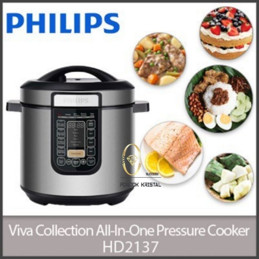 ll PHILIPS HD2137 HD 2137 PRESSURE COOKER PANCI MASAK PRESTO DIGITAL ELECTRIC ELEKTRIK GARANSI RESMI