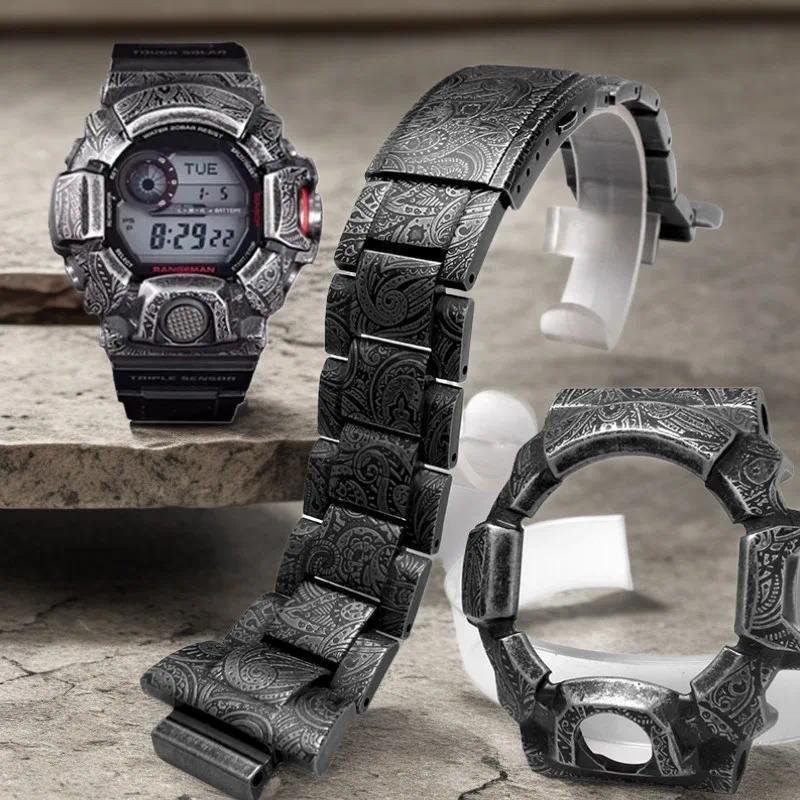GW9400 Modified Metal Case Strap For Casio G-SHOCK GW-9400 Mod kit Men's Stainless Steel Watch Bezel