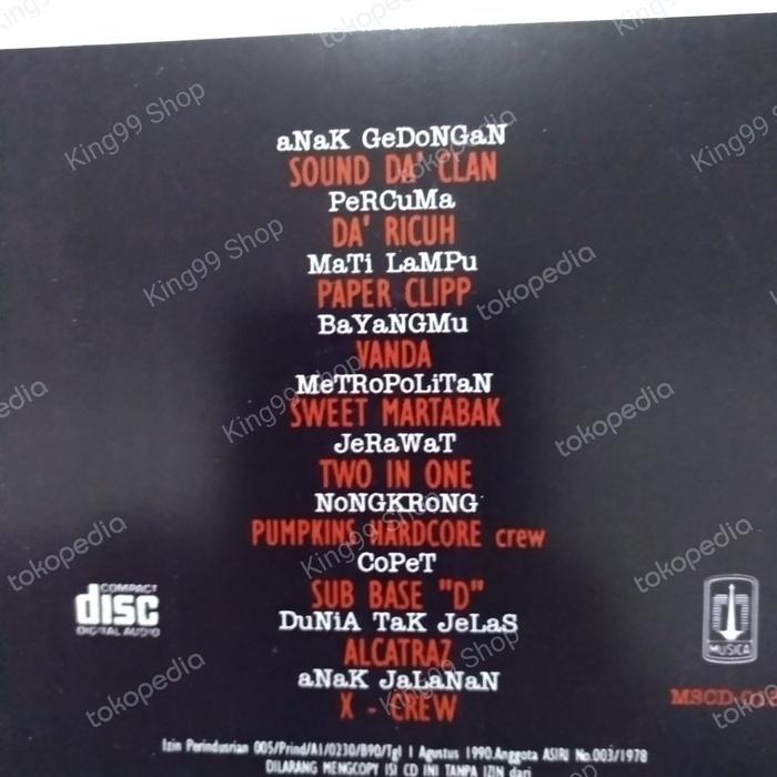 CD pesta rap 2. iwa-k denada saykoji sweet martabak paper clipp vanda