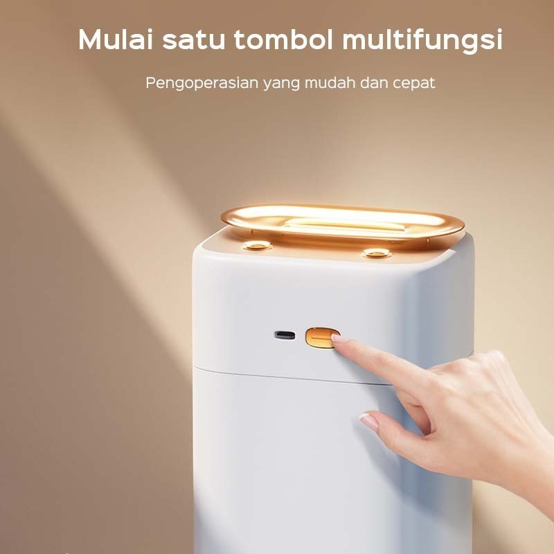 new HAN RIVER Medan Humidifier Diffuser Air Purifier 1.3L Kapasitas Tinggi Semprotan Ganda
